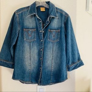 BKE button up denim shirt